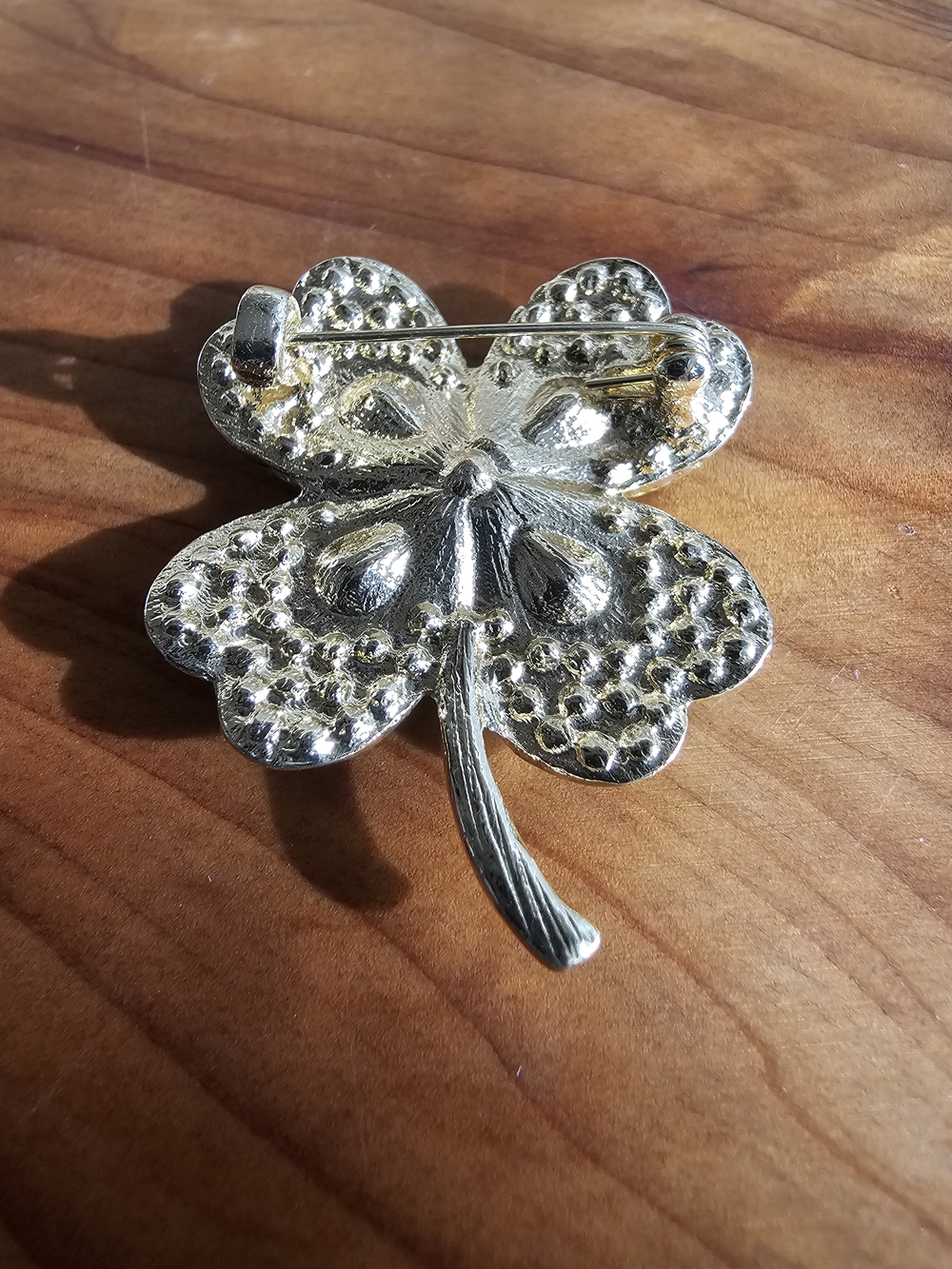Four-Leaf Clover Brooch - Picture 6 of 6